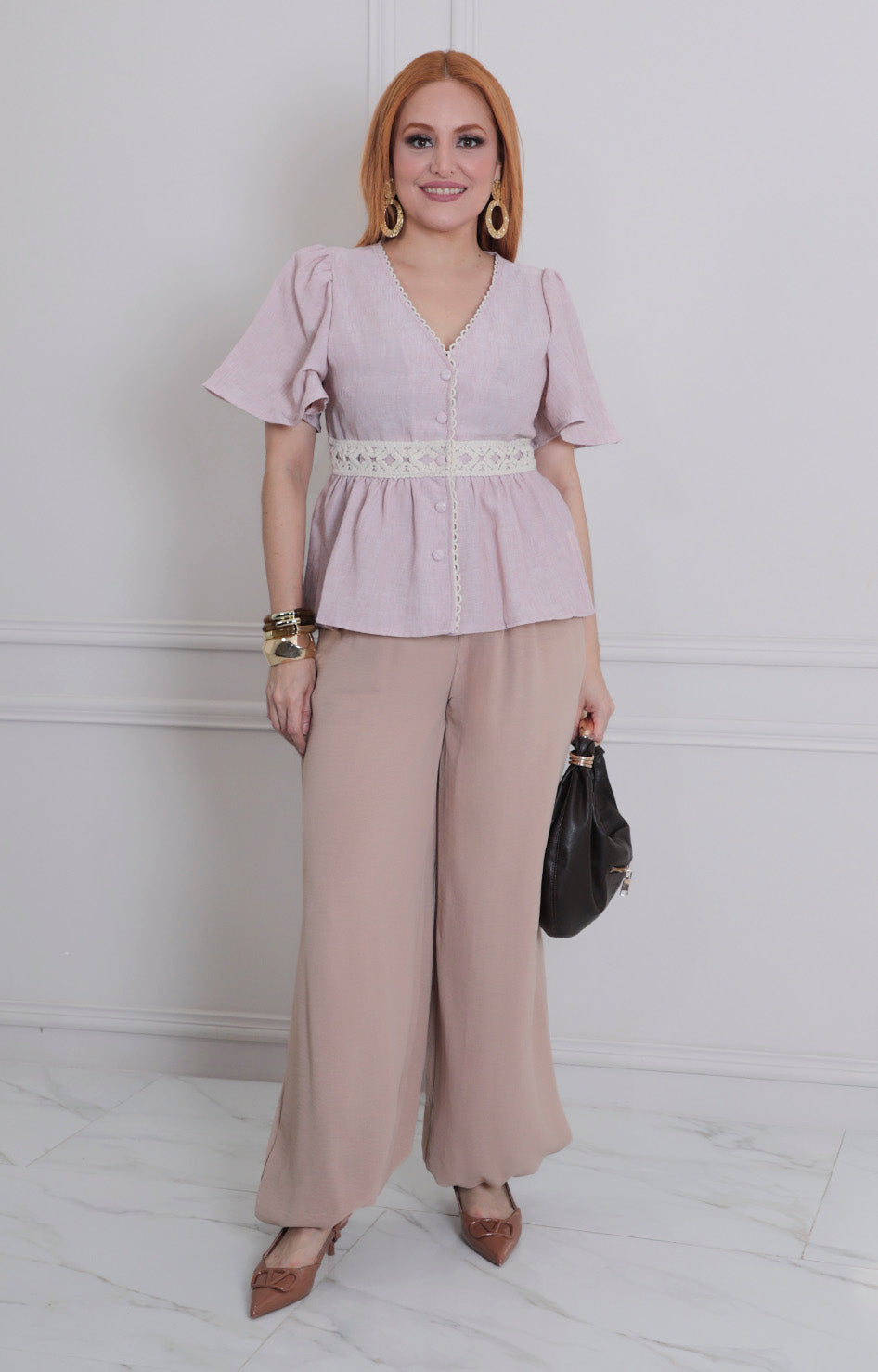 Blusa peplum con botones - BLUSAS REGULAR Boutiquemirel 