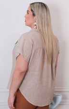 Blusa beige con detalle - BLUSAS CURVY Boutiquemirel 