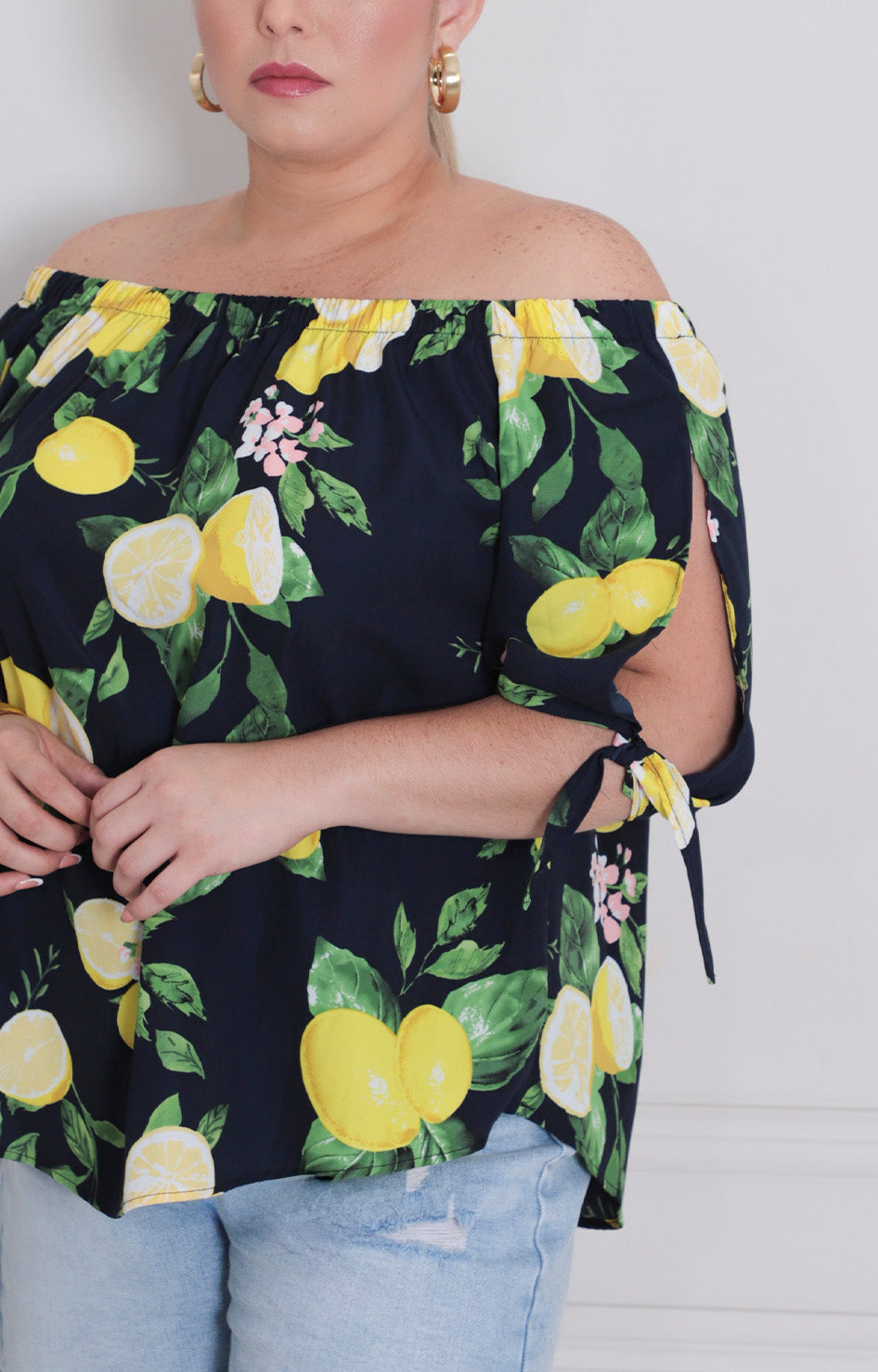 B*3-26*VERXY*JT0197-2*AZUL MARINO ESTAMPADO - BLUSAS CURVY Boutiquemirel 