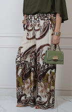 Pantalón con estampado barroco floral