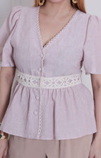 Blusa peplum con botones - BLUSAS REGULAR Boutiquemirel 
