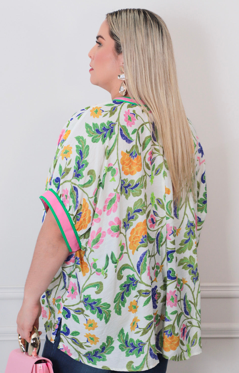 Blusa verde estampado - BLUSAS CURVY Boutiquemirel 