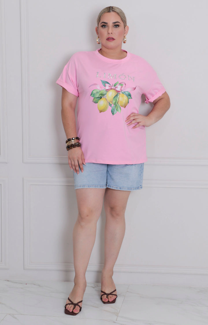 Blusa rosa lemon - BLUSAS CURVY Boutiquemirel 