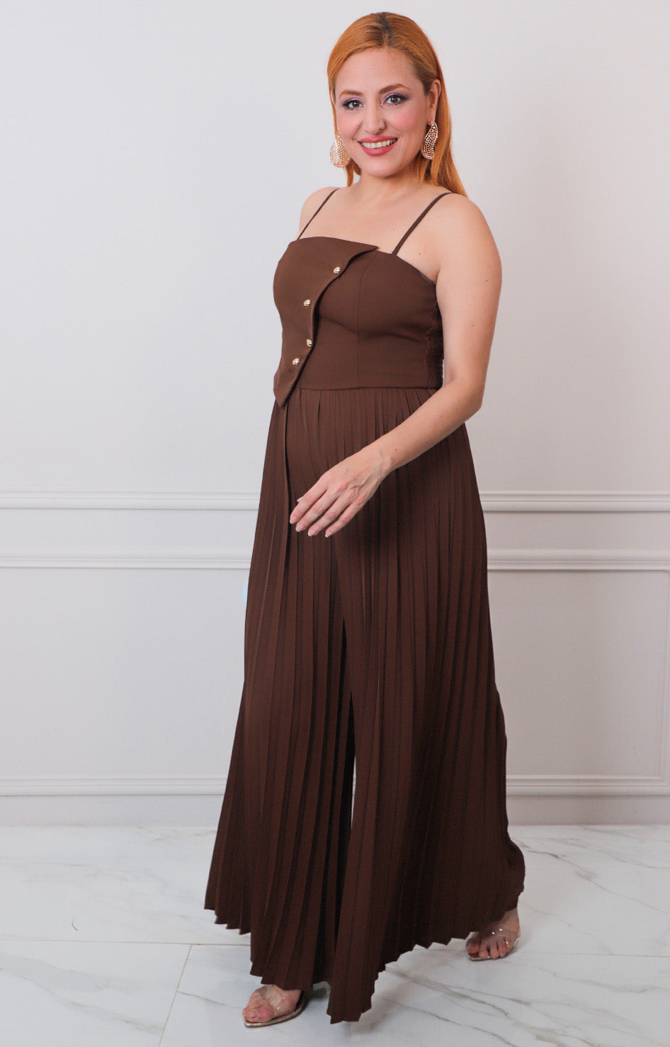 P*4-26*CHICWAYS*CJ53783*CAFE - PALAZZO LARGO REGULAR Boutiquemirel 