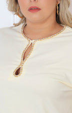 Blusa lisa con brillos