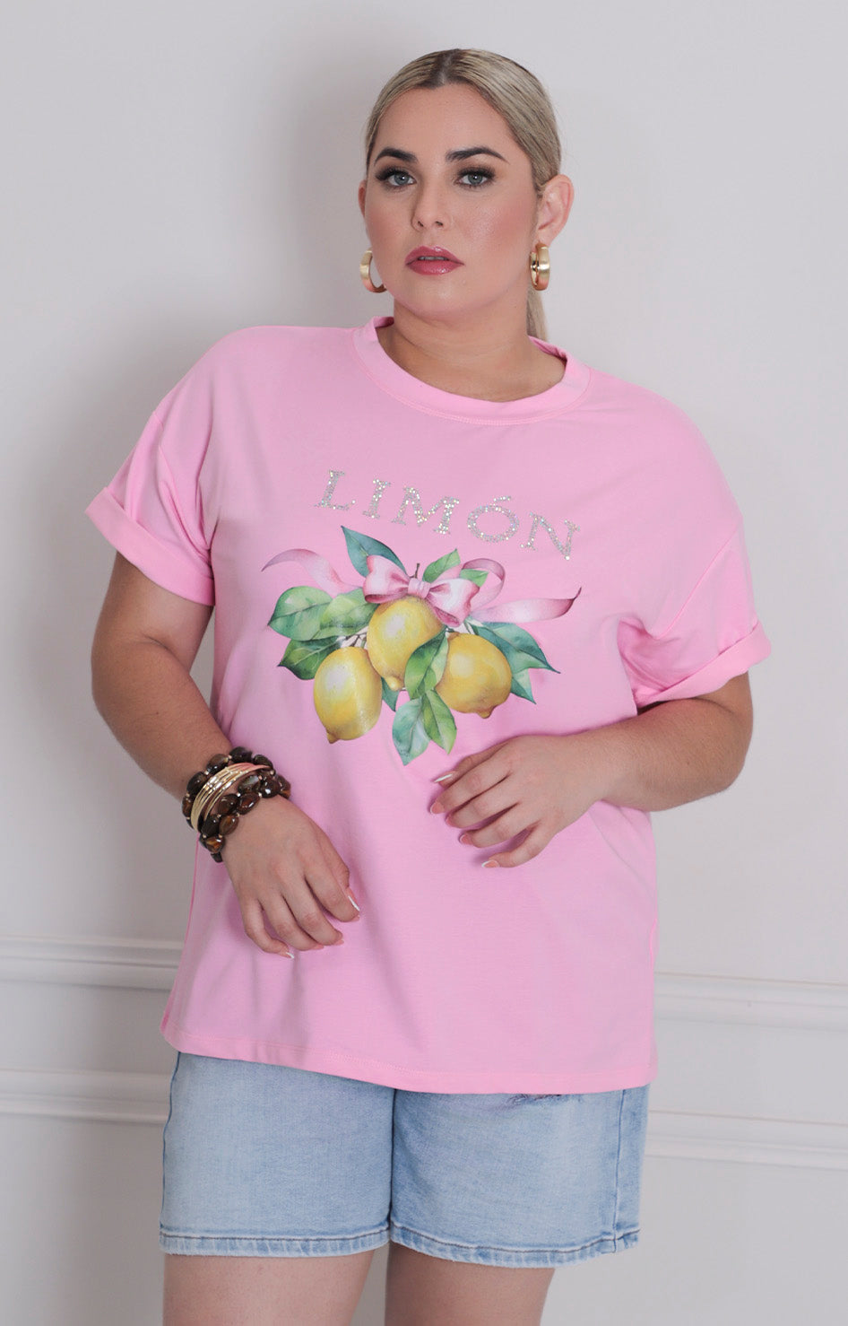 Blusa rosa lemon - BLUSAS CURVY Boutiquemirel 