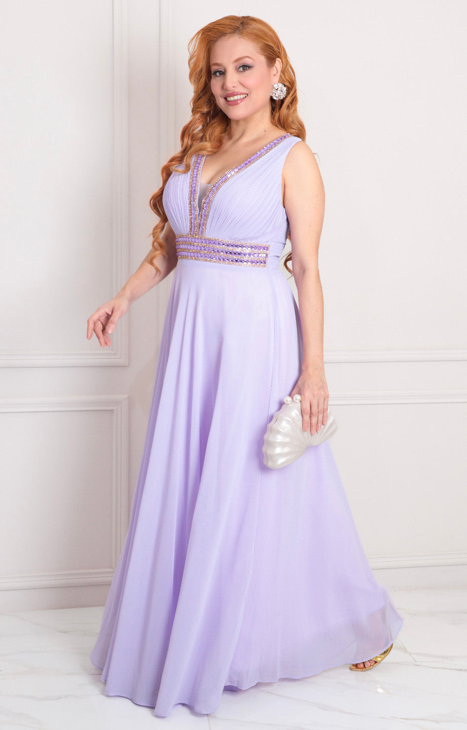 Vestido lila de tirantes - VESTIDO LARGO REGULAR Boutiquemirel 