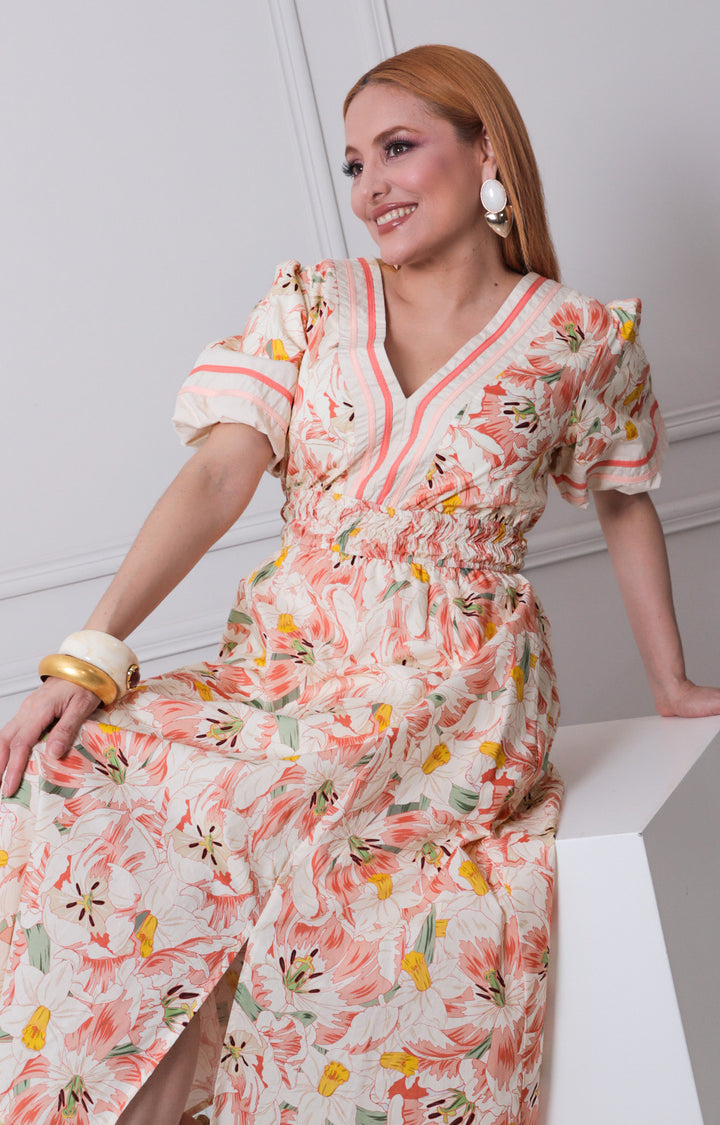 Vestido estampado - VESTIDO LARGO REGULAR Boutiquemirel 