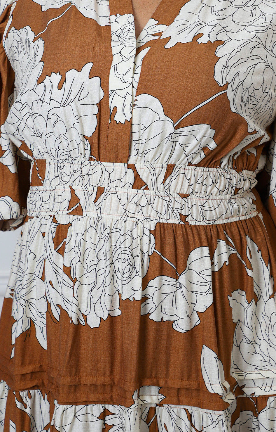 Vestido largo con estampado floral