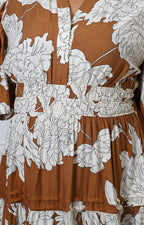 Vestido largo con estampado floral