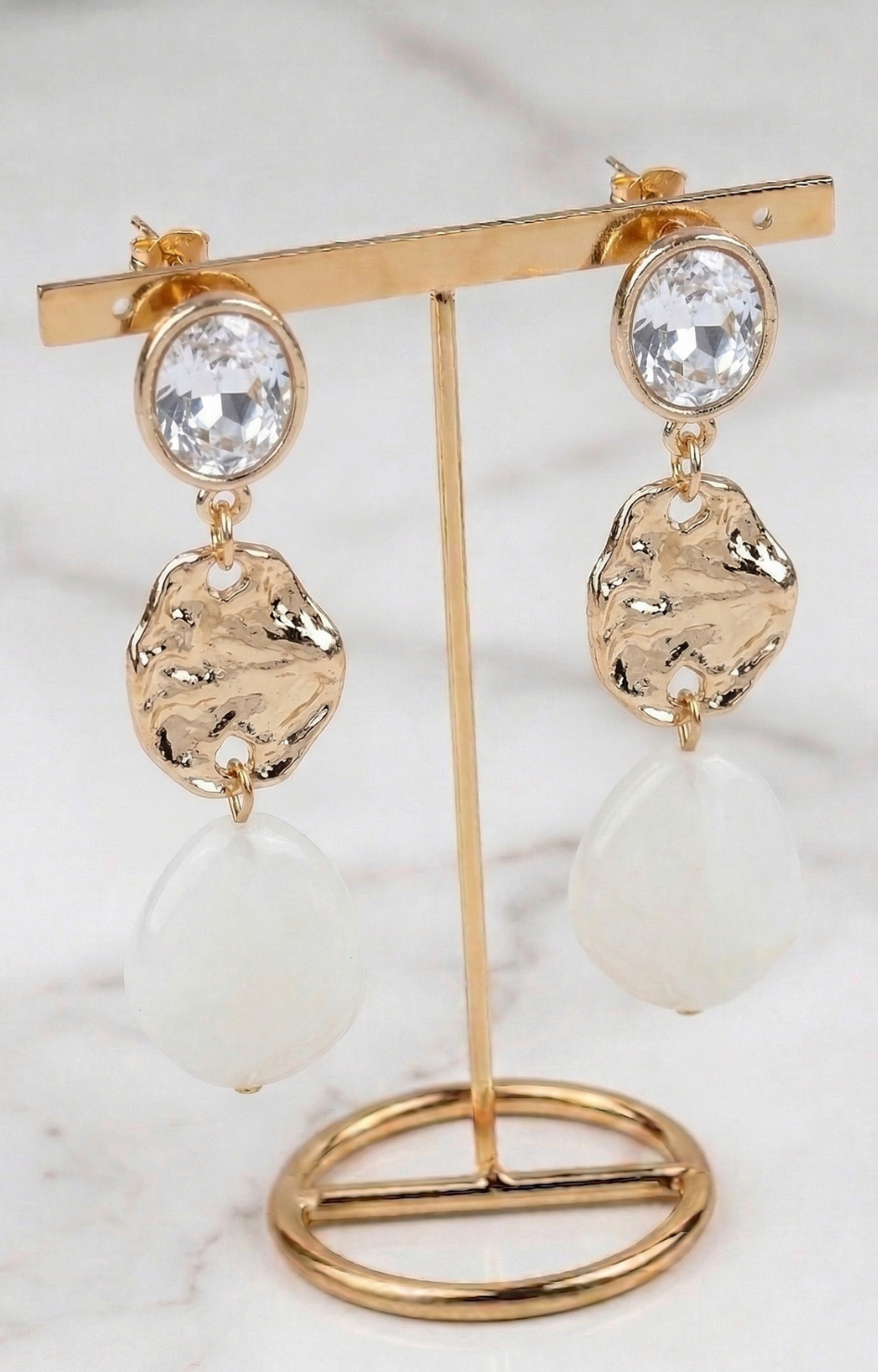Aretes Dorados Irregulares - ARETES Boutiquemirel 