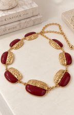 Cinturón cadena dorado con piedras