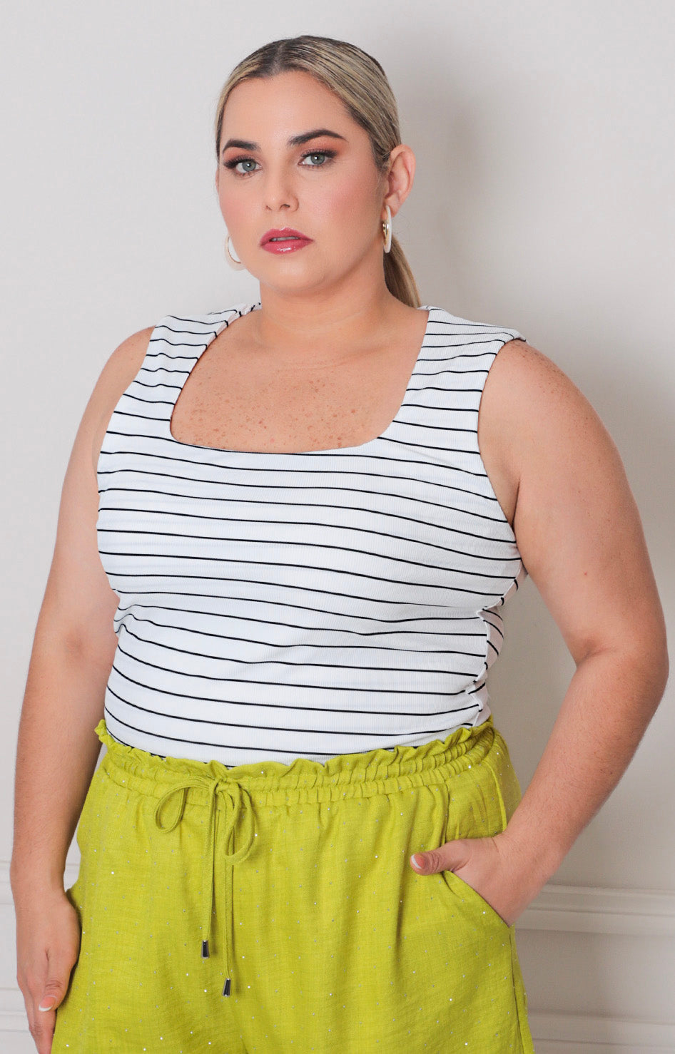 Blusa de rayas - BLUSAS CURVY Boutiquemirel 