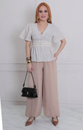 Blusa peplum con botones - BLUSAS REGULAR Boutiquemirel 