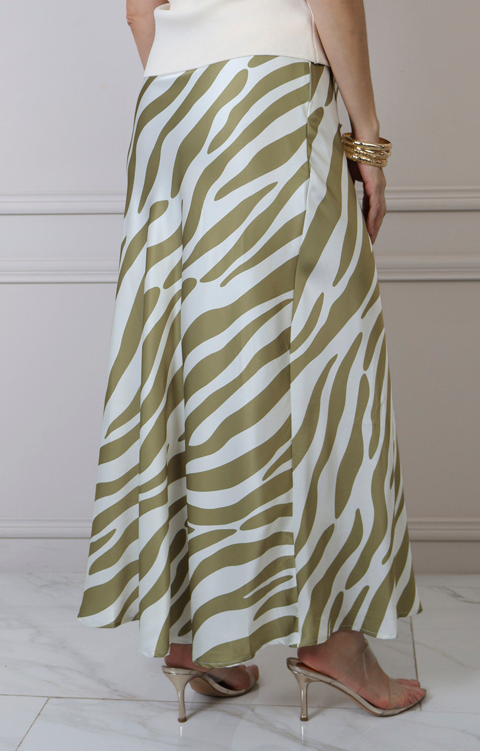 Falda larga estampado animal print
