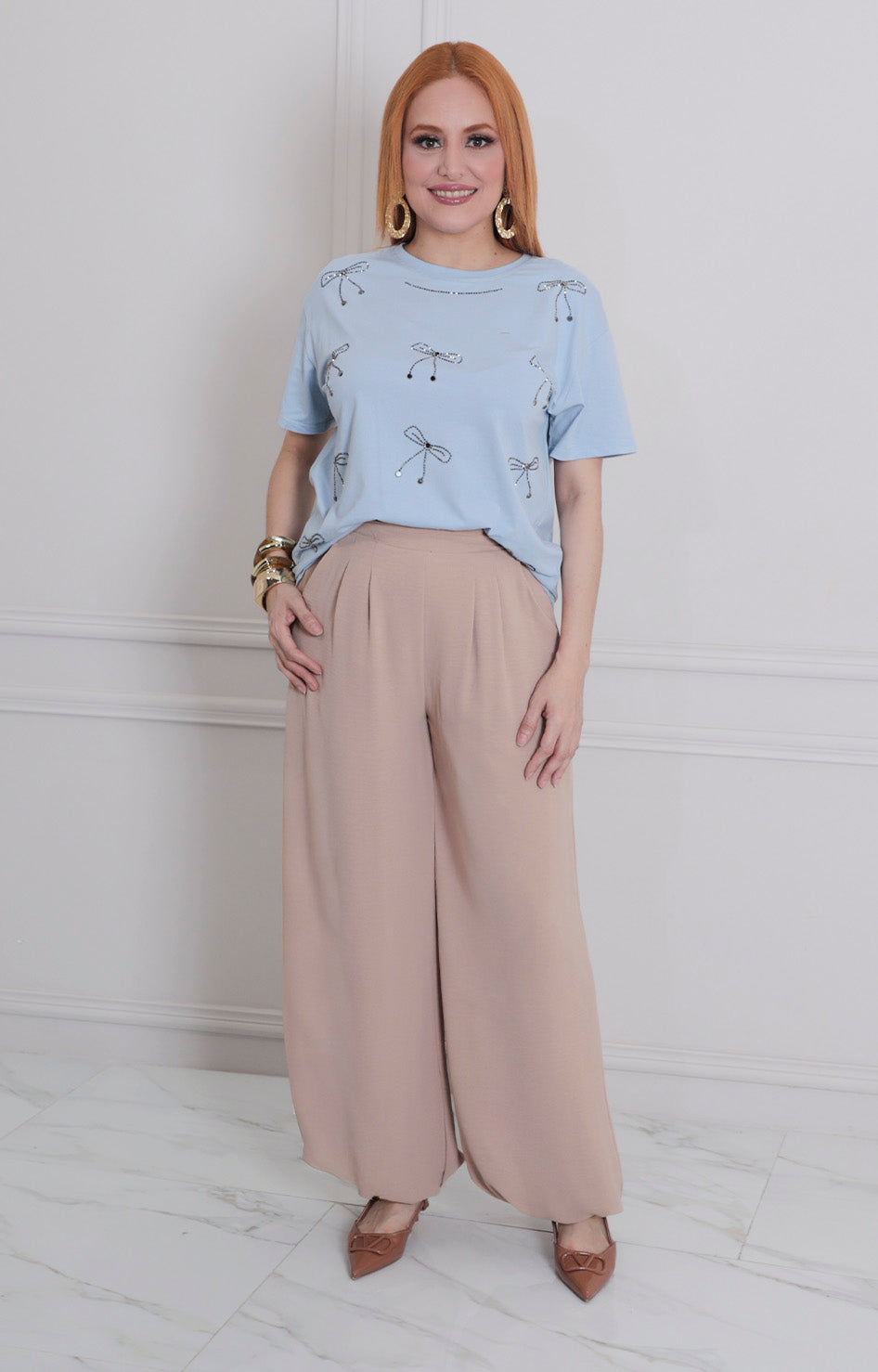 Blusa estampada de moño - BLUSAS REGULAR Boutiquemirel 