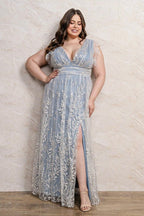 V*1-26*SOIEBLU*PM22213*AZUL - VESTIDO LARGO CURVY Boutiquemirel 