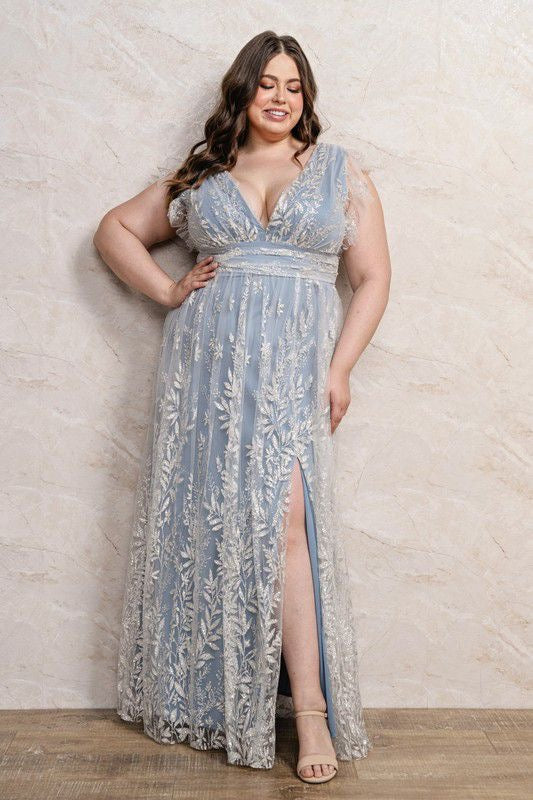 V*1-26*SOIEBLU*PM22213*AZUL - VESTIDO LARGO CURVY Boutiquemirel 