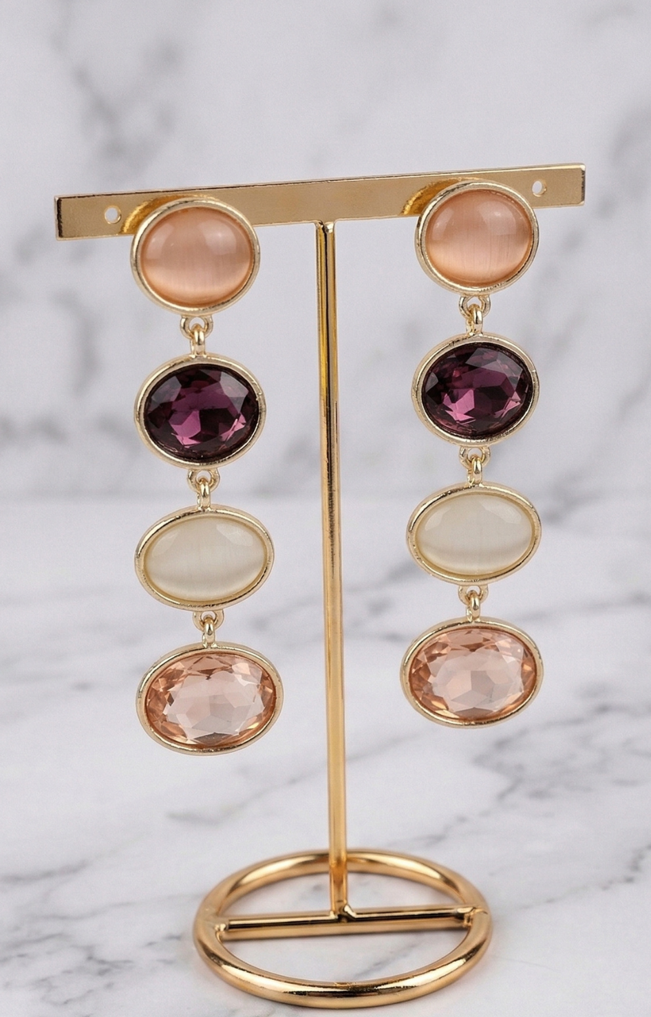 Aretes dorados multicolor - ARETES Boutiquemirel 