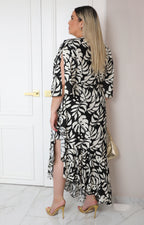 Vestido largo estampado floral