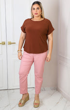 Blusa básica de corte relajado