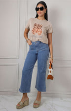 Blusa con estampado gráfico de oso