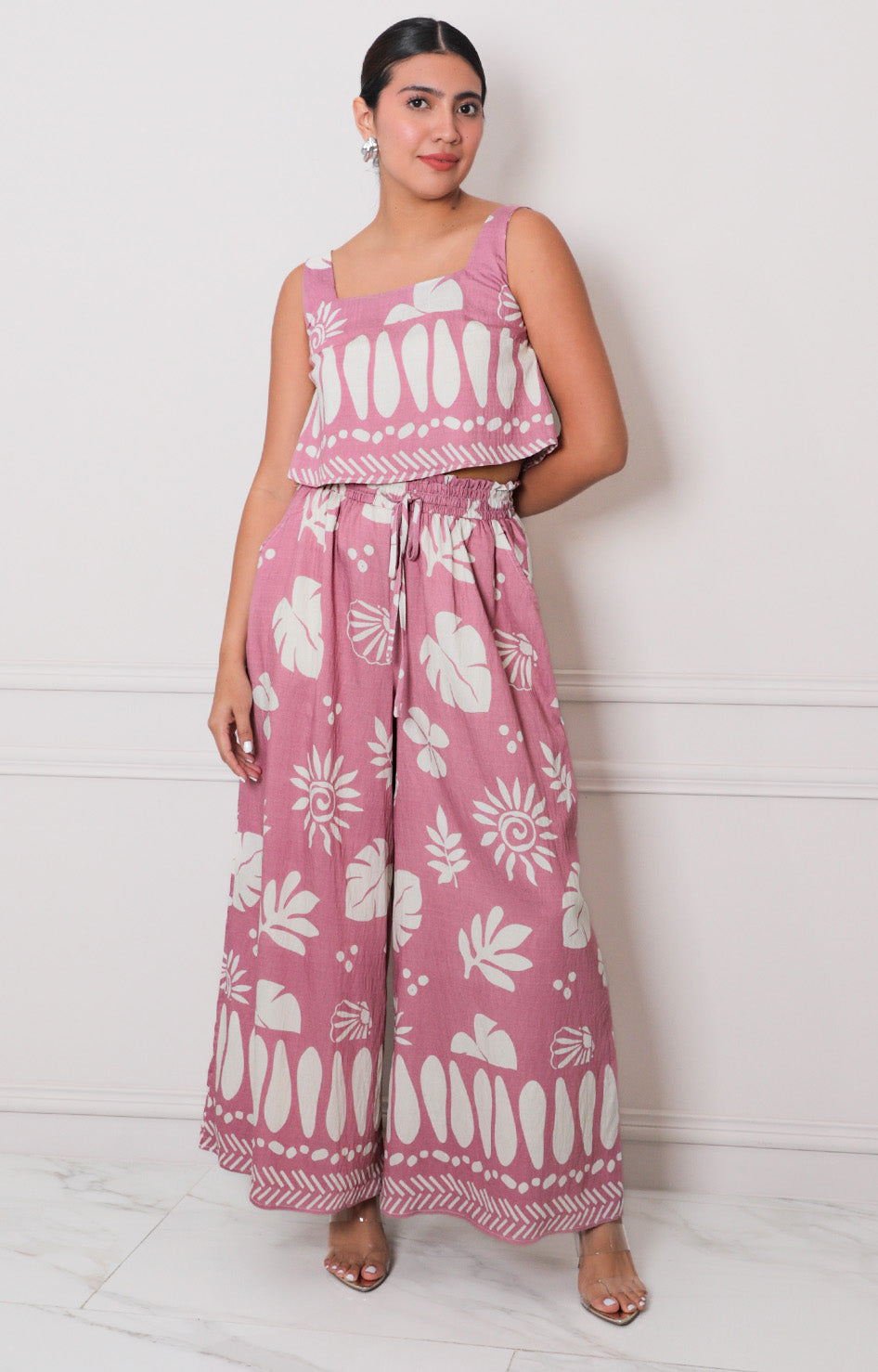 Conjunto rosa estampado - CONJUNTO REGULAR Boutiquemirel 