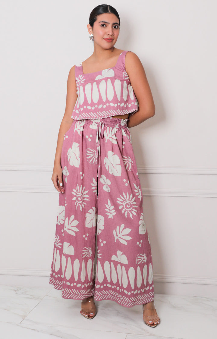 Conjunto rosa estampado - CONJUNTO REGULAR Boutiquemirel 