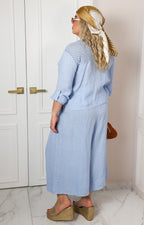 Conjunto con tejido calado