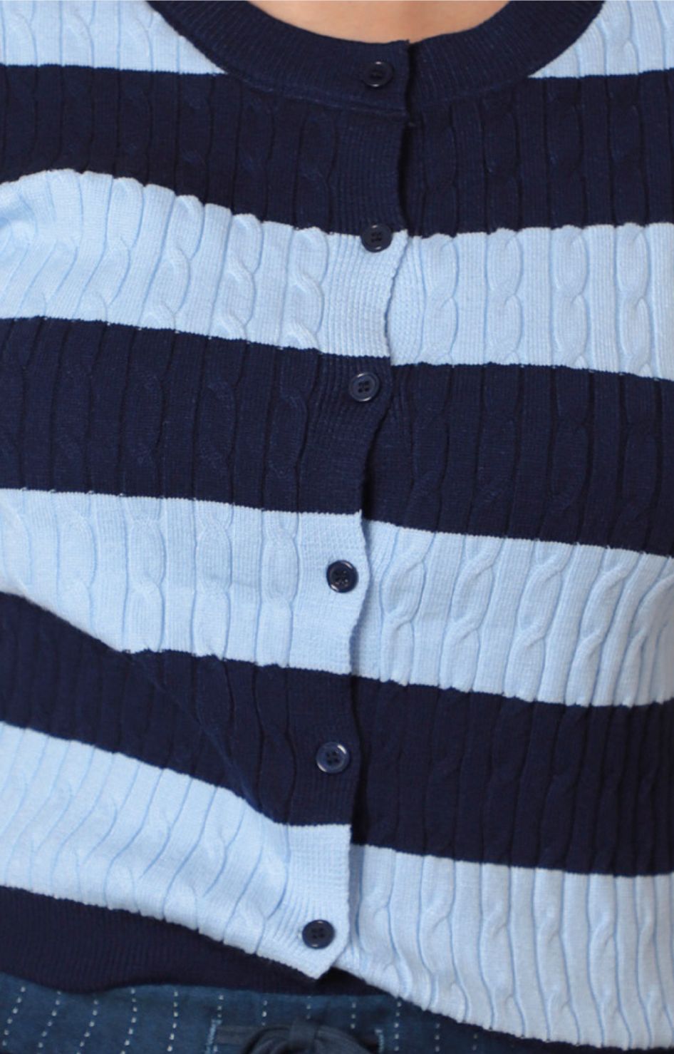Cardigan de rayas con botones