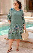 Vestido corto estampado - VESTIDO LARGO CURVY Boutiquemirel 