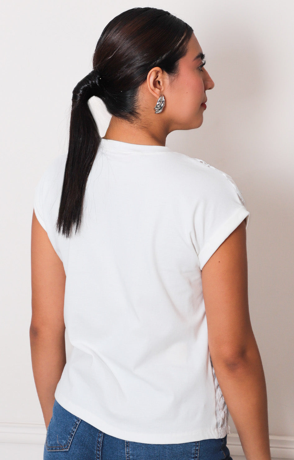 Blusa blanca de encaje - BLUSAS REGULAR Boutiquemirel 