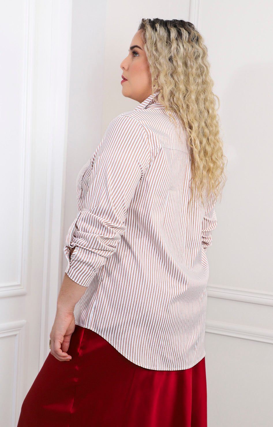 Blusa camisera de rayas