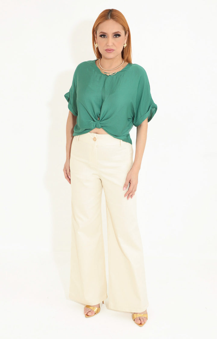 Blusa verde con nudo - BLUSA Boutiquemirel 
