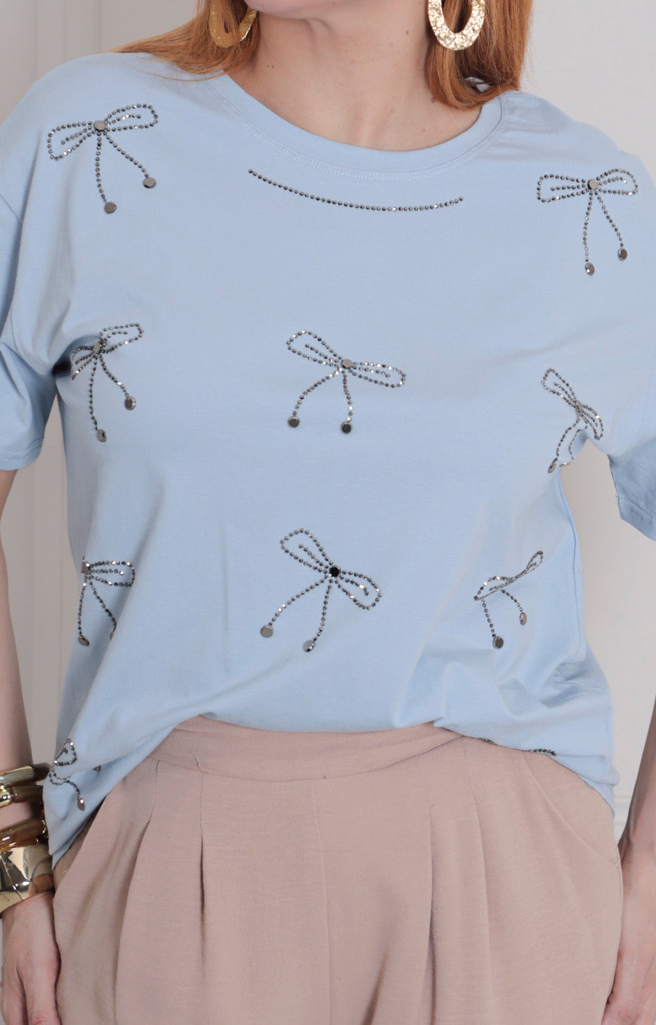 Blusa estampada de moño - BLUSAS REGULAR Boutiquemirel 