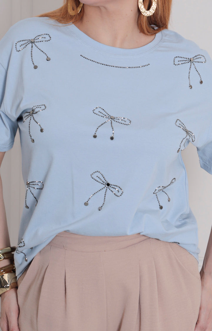 Blusa estampada de moño - BLUSAS REGULAR Boutiquemirel 
