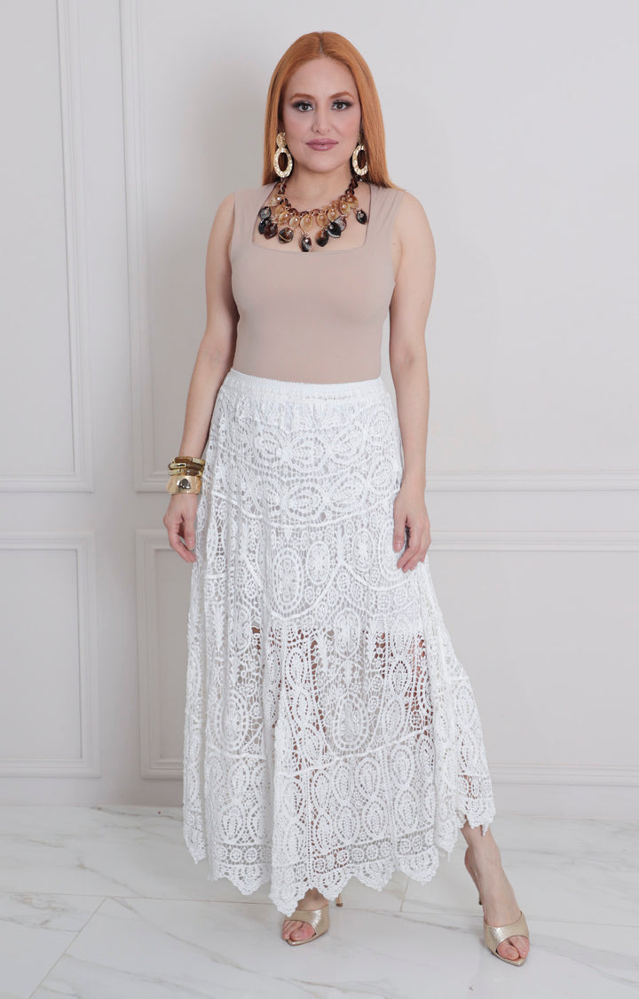 Falda larga de encaje - FALDA REGULAR Boutiquemirel 