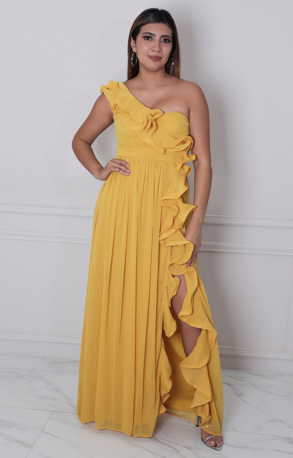 Vestido amarillo - VESTIDO LARGO REGULAR Boutiquemirel 