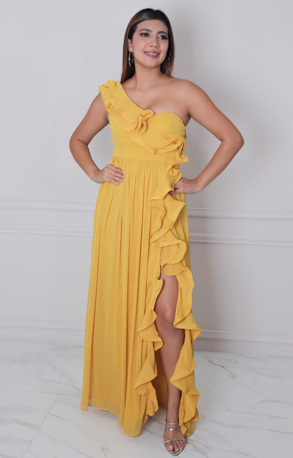Vestido amarillo - VESTIDO LARGO REGULAR Boutiquemirel 