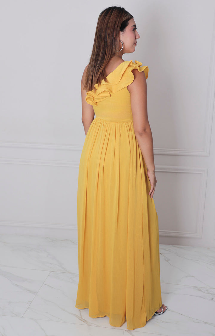 Vestido amarillo - VESTIDO LARGO REGULAR Boutiquemirel 