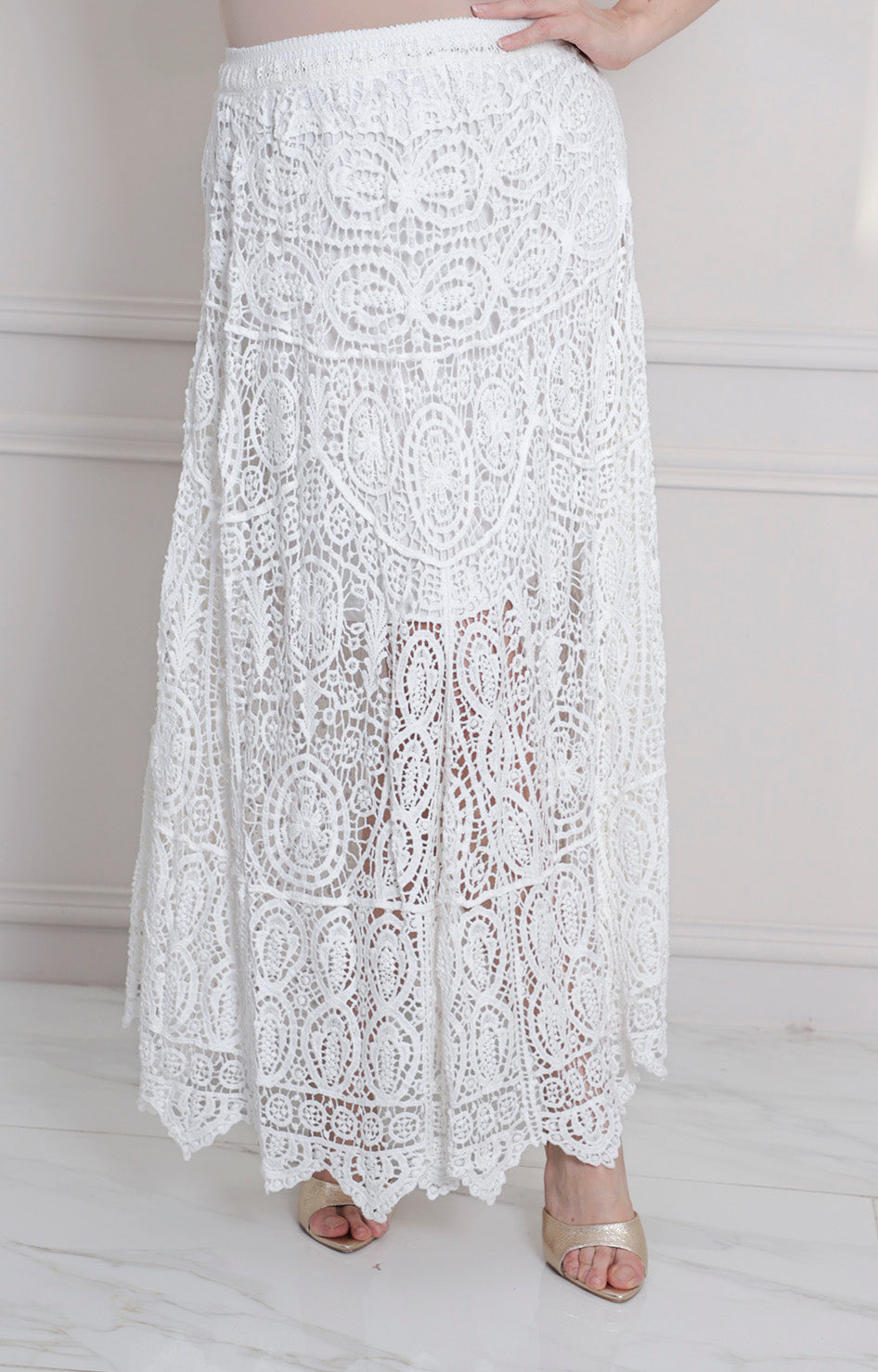 Falda larga de encaje - FALDA REGULAR Boutiquemirel 