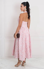Vestido rosa halter