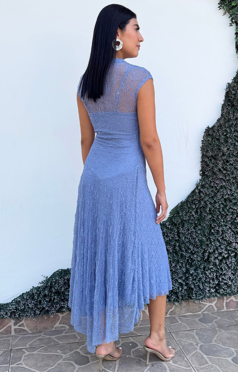 Vestido de encaje azul - VESTIDO LARGO REGULAR Boutiquemirel 