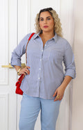 Blusa camisera de rayas