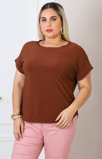 Blusa básica de corte relajado