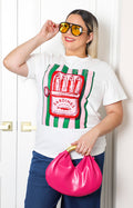 Blusa con estampado de lata de sardinas