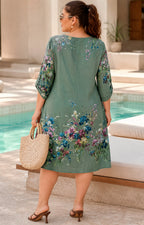 Vestido corto estampado - VESTIDO LARGO CURVY Boutiquemirel 