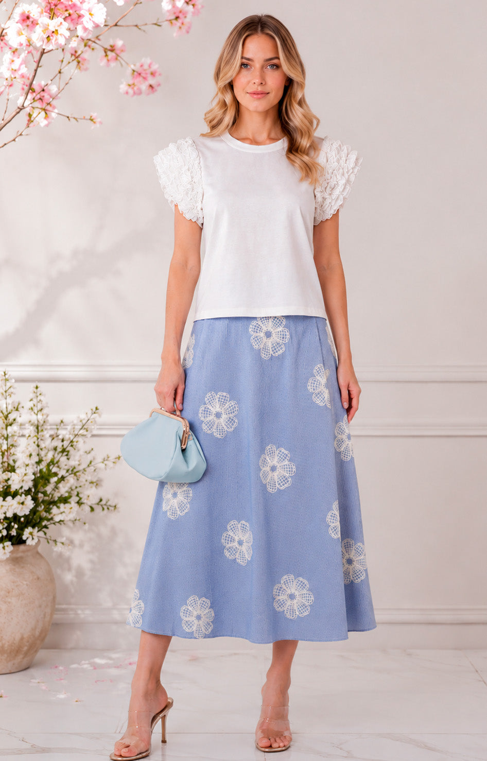 Blusa con manga texturizada - BLUSAS REGULAR Boutiquemirel 