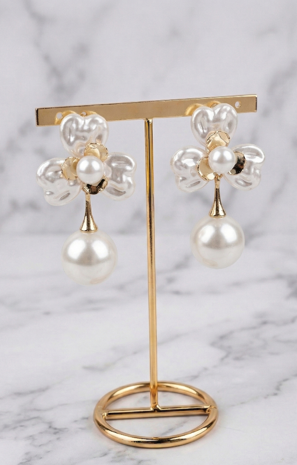 Aretes Perla con Flores - ARETES Boutiquemirel 