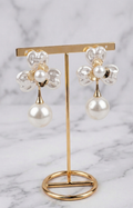 Aretes Perla con Flores - ARETES Boutiquemirel 